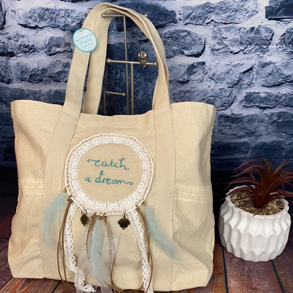 Altar’d State Dream Catcher Boho Chic Coastal Tote